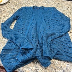 American Eagle Teal Barclay Cardigan Sweater